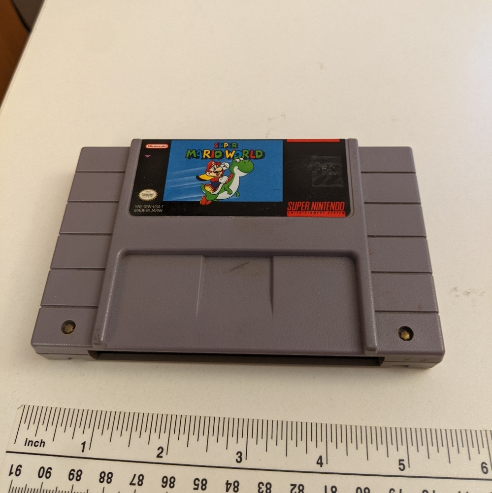Vtg Super Mario World SNES Super Nintendo Video Game- Original Owner Tested